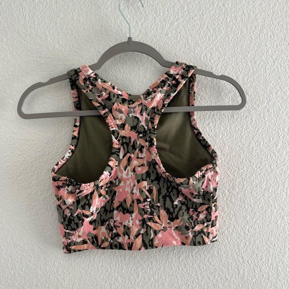 SWEATY BETTY | Limited Edition Floral Power Sports Bra in Green & Pink | Size S - Picture 9 of 12